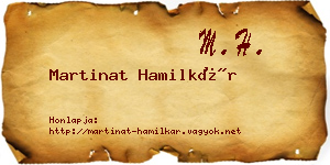 Martinat Hamilkár névjegykártya